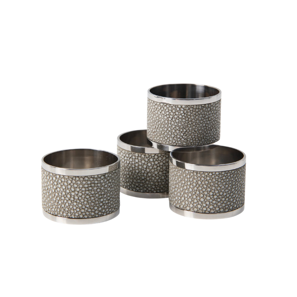 Napkin Ring Barley Shagreen Inside